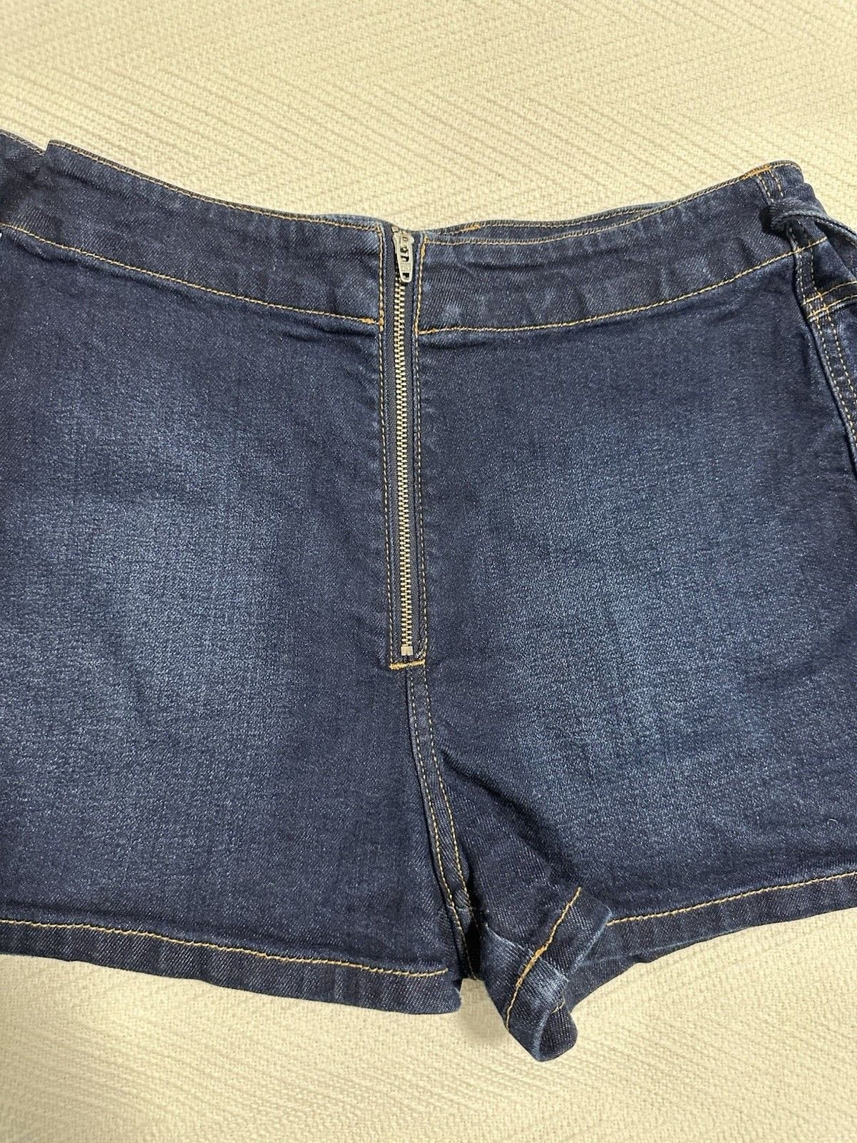 HARPER HERITAGE Women's Denim Wrap Cotton Mini Skirt SIZE M Dark Blue 8