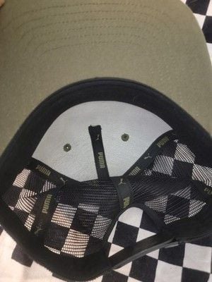 Puma Olive Green Mesh Snapback Hat | Logo Cap | Adjustable 5