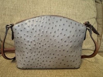 Dooney and Bourke Embossed Ostrich Leather Crossbody 5