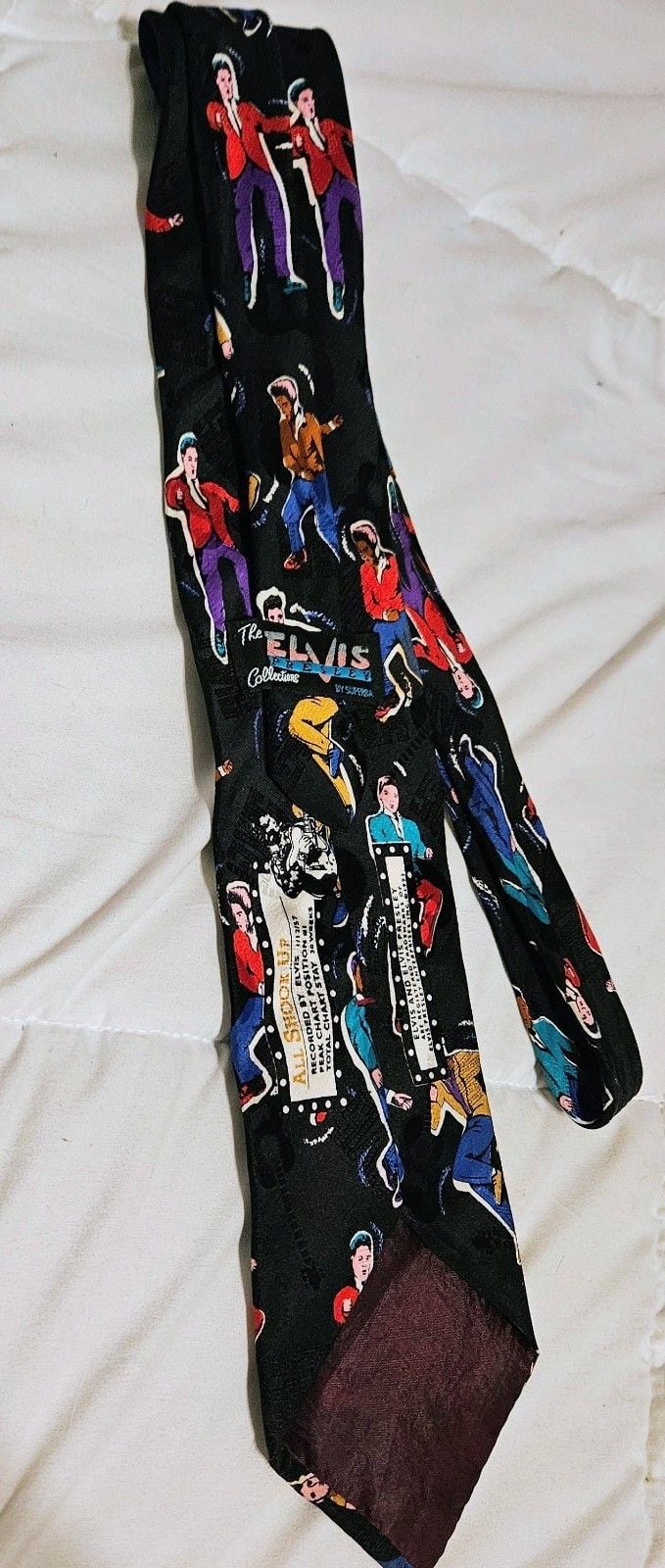 Elvis Presley Collection Neck Tie All Shook Up Licensed Novelty Rock N Roll Silk 2