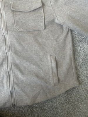 Kenneth Cole Full Zip Stand Collar Jacket - Beige w/ Chest Pockets - Men's XXL 8