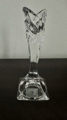 Mikasa Crystal Art Deco V-Shape Candlestick Candle Holder 6" West Germany 2
