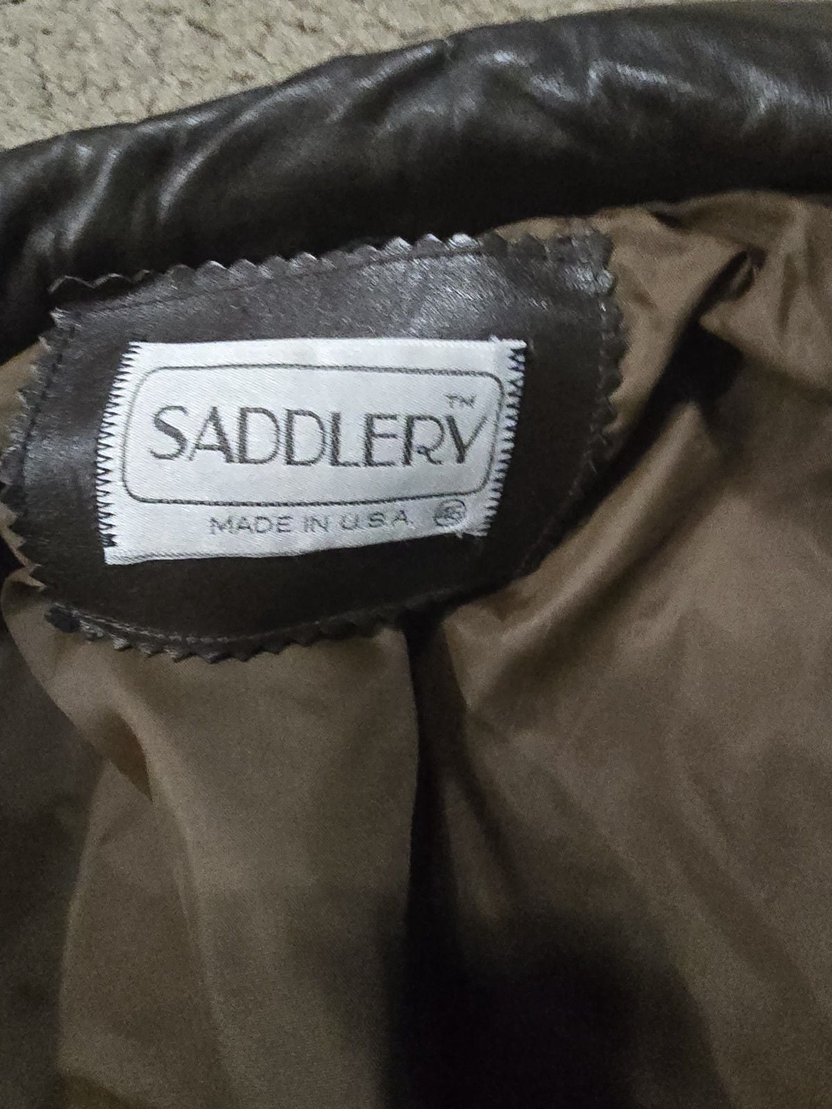 Vintage Saddlery Sportswear 80s Mens Sz 46 XL Brown Leather Jacket Made In USA 10