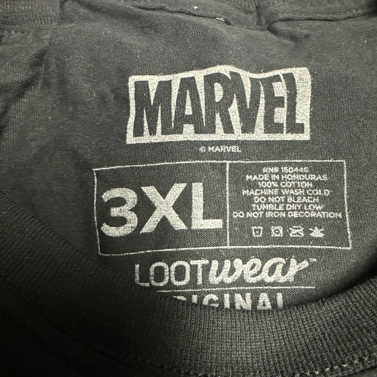 New Lootcrate Marvel Men's 3XL T Shirt Deadpool Comic Loot Wear Black Graffiti 3