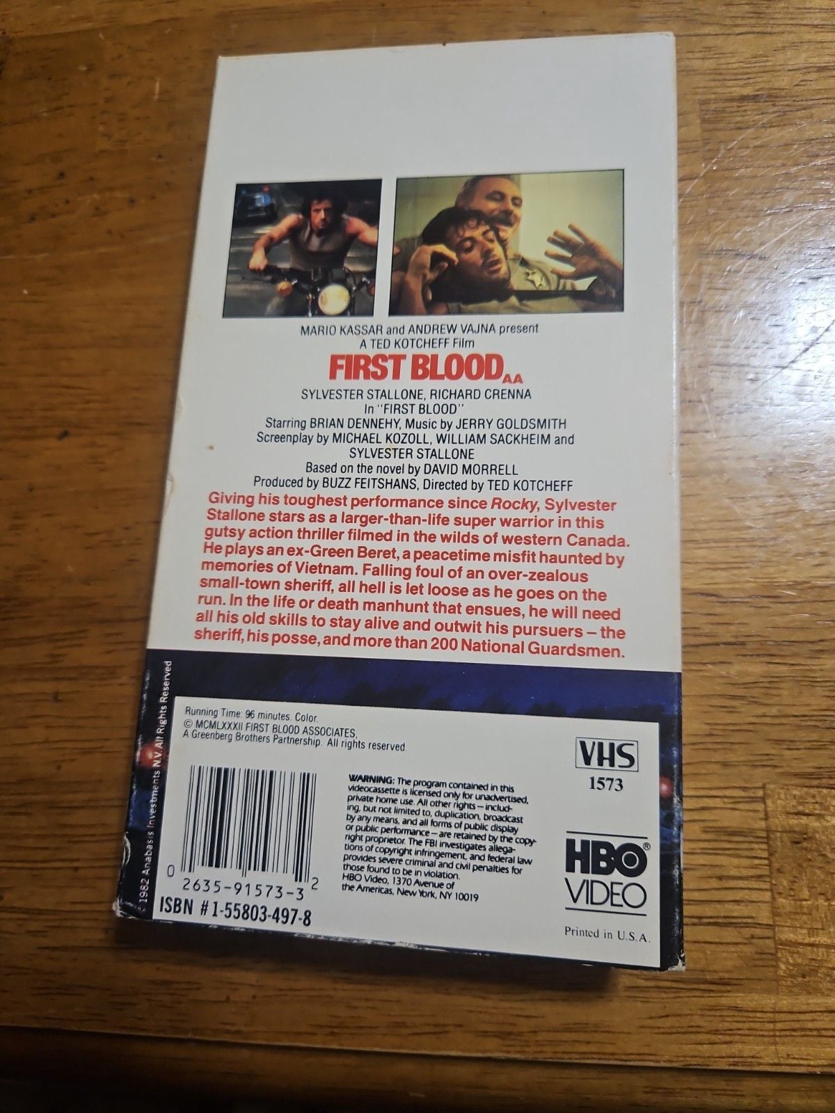 Stallone First Blood Vhs 2