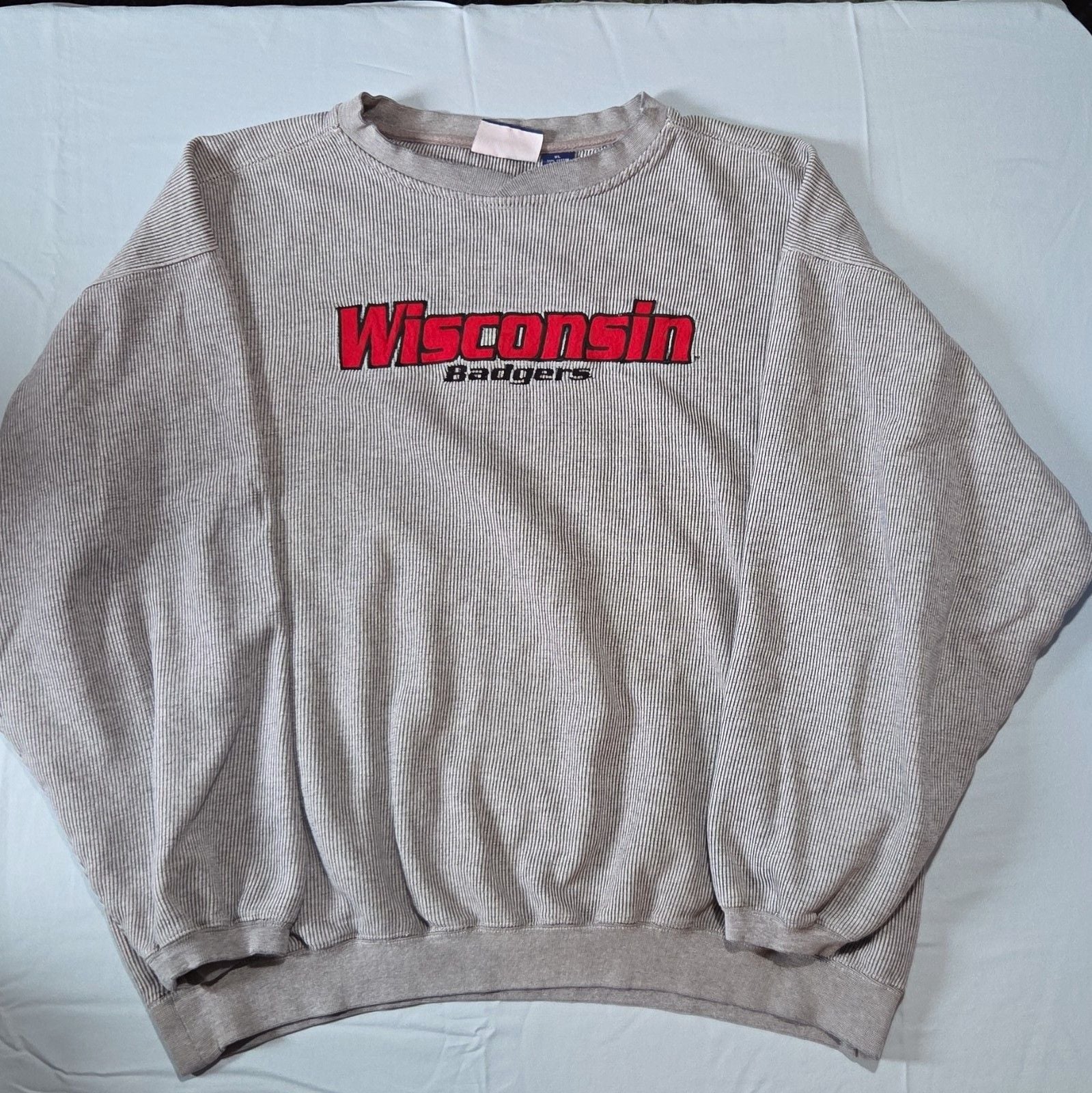 Wisconsin Badgers Gray Sweatshirt Mens Score Athletic Size XL 2
