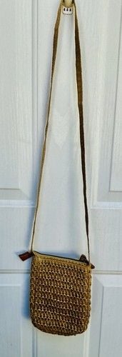 NWOT Sonoma Goods For Life Rectangular Straw Crossbody Boho Minimalist Resort 11