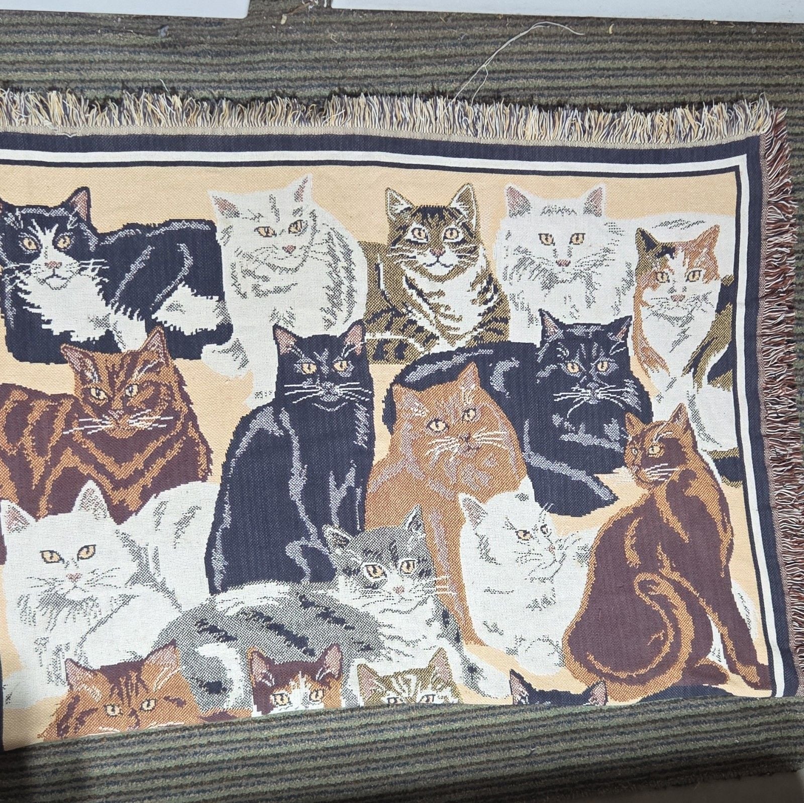 Goodwin Weavers Cat Feline Sofa Throw Blanket 2