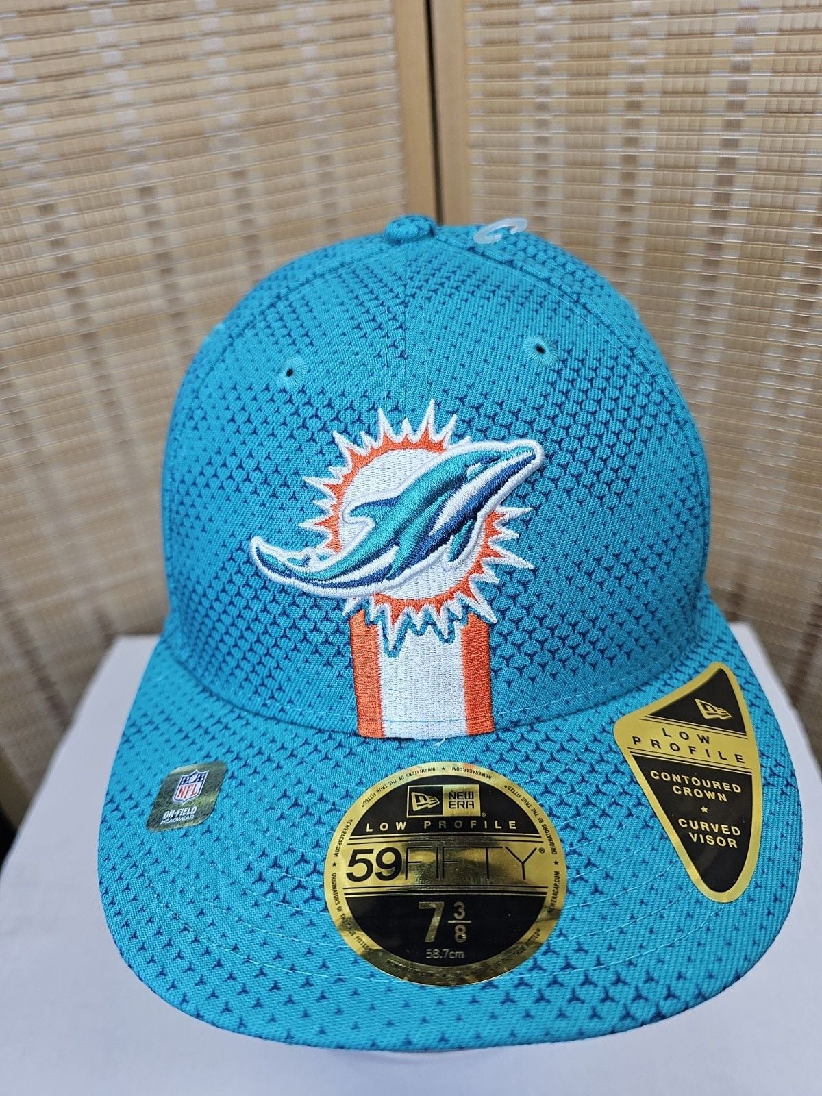 New Era Miami Dolphins 59FIFTY Fitted Hat Aqua Size 7 3/8 2