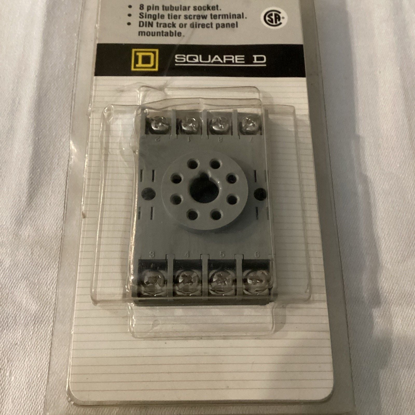Square D 8-pin DIN or surface relay socket base 8501NR51 - NEW 4