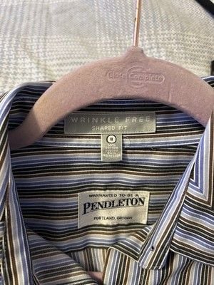 Women’s Pendleton Vintage Striped Button Down Blouse Size 8 13