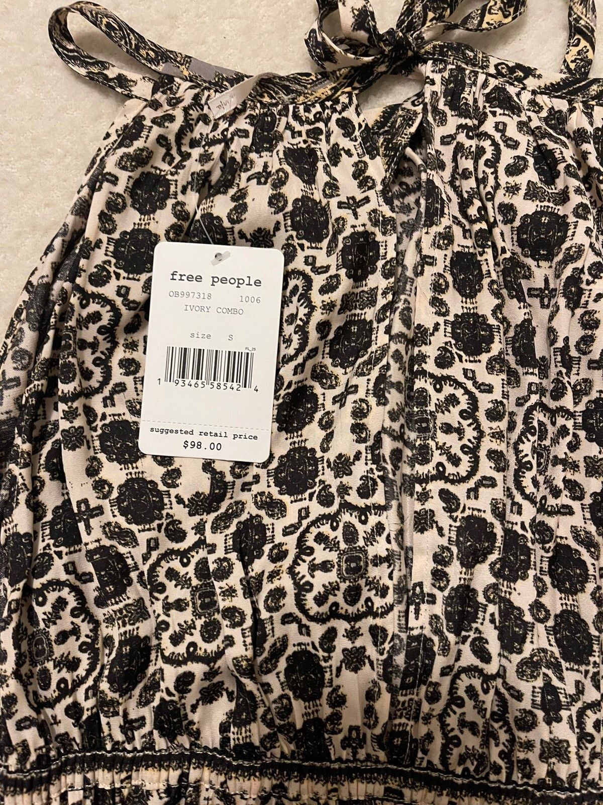 Free People Midsummers Day Geo Print Tunic Dress Women's NWT Small 5