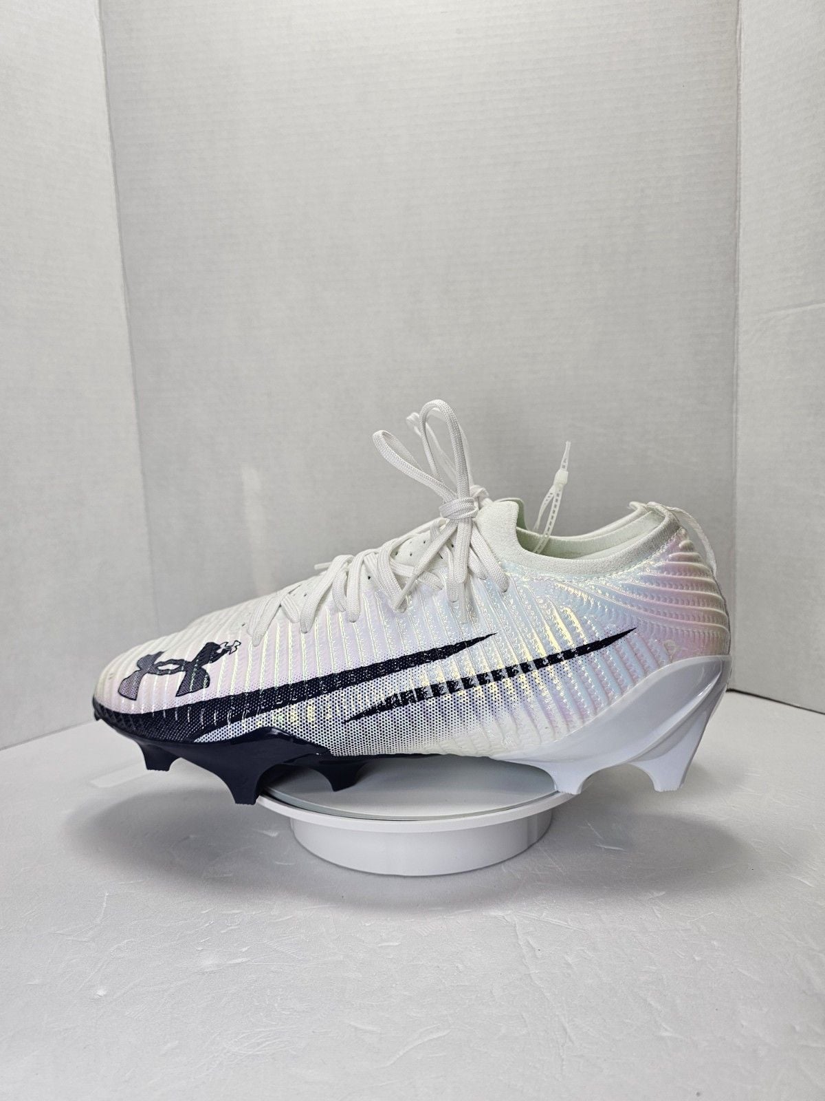 Under Armour Blur Pro Football Cleats Men 13 White Navy 3028220-103 6