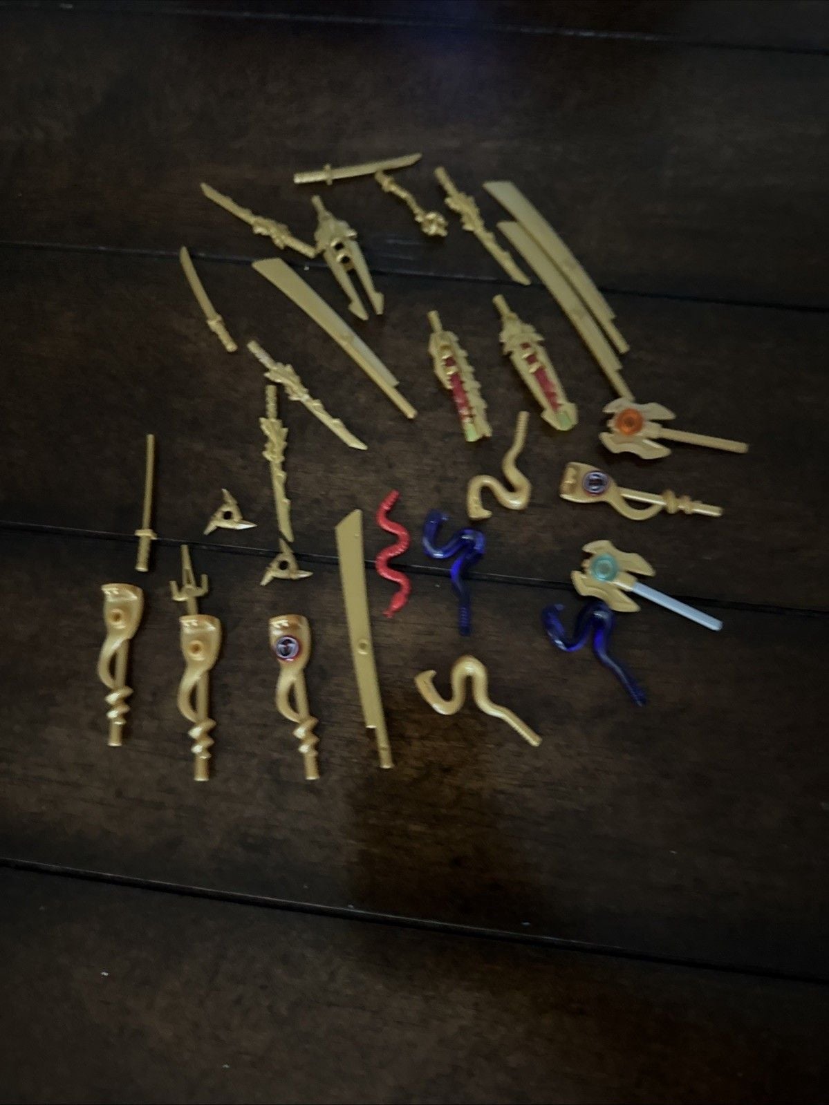 LEGO Ninjago Golden Weapon Accessory Lot - Serpentine Staves Techno Blades Lot 1