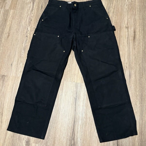 Carhartt Double Knee Black Jeans Made In USA Men’s 33x30 Rare Streetwear B01 BLK