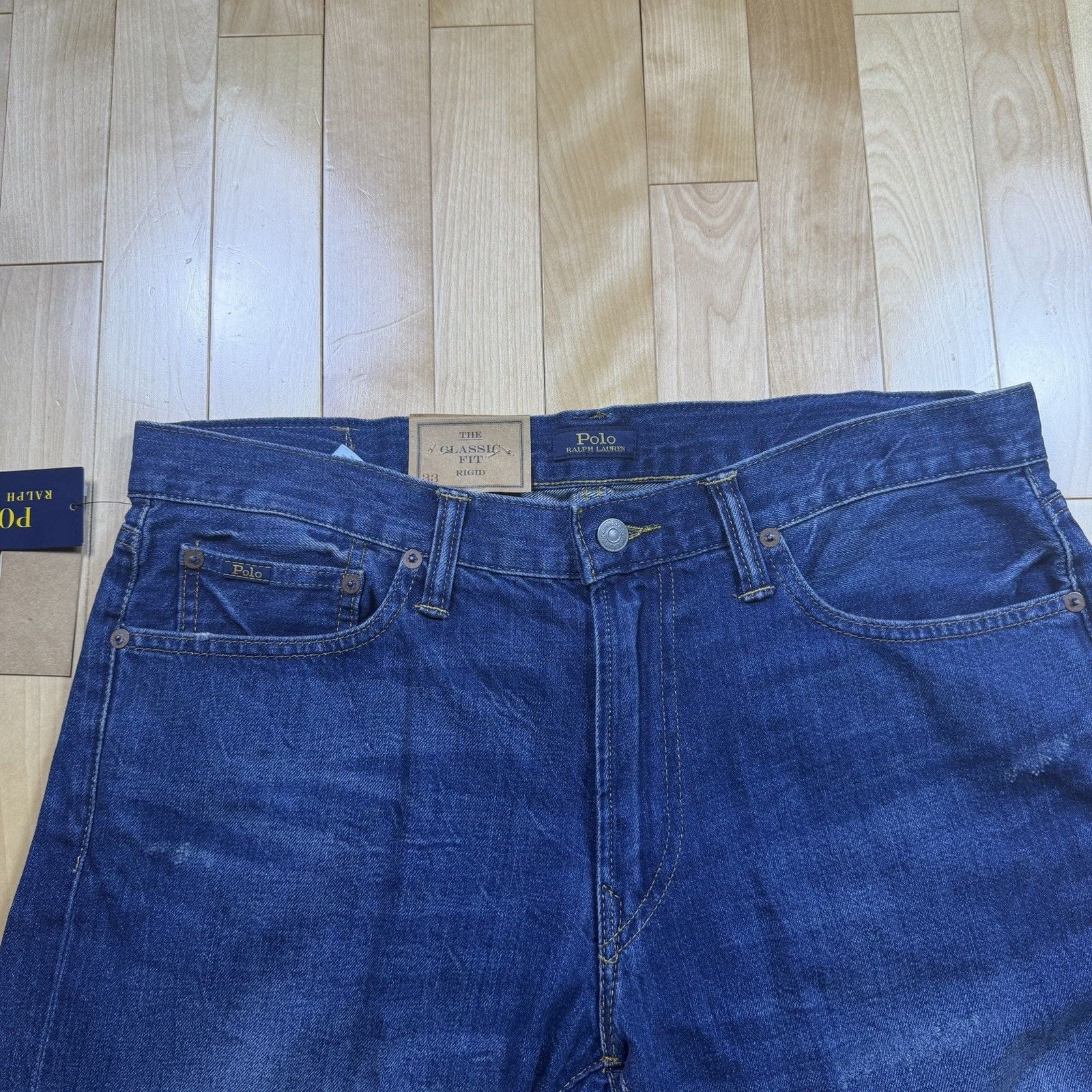 Polo Ralph Lauren Denim Jorts Men’s 33 Baggy Raw Hem Classic Fit NWT Y2K 13