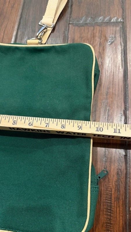Vintage Hermès Eau de Cologne Green Canvas Promotional Toiletry Travel Pouch 9