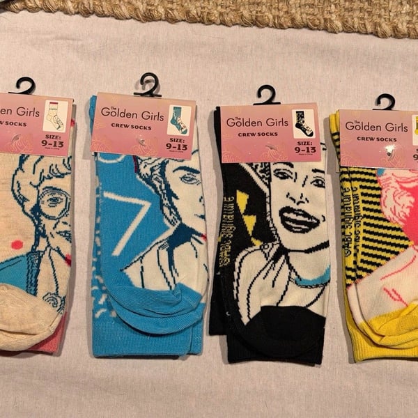 VIRAL The Golden Girls Crew Socks Set of 4