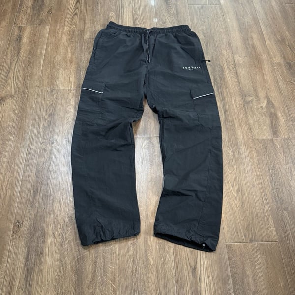 Nylon Crinkle Sonneti London Mens Cargo Joggers Black XL Gym Attire Straight Fit