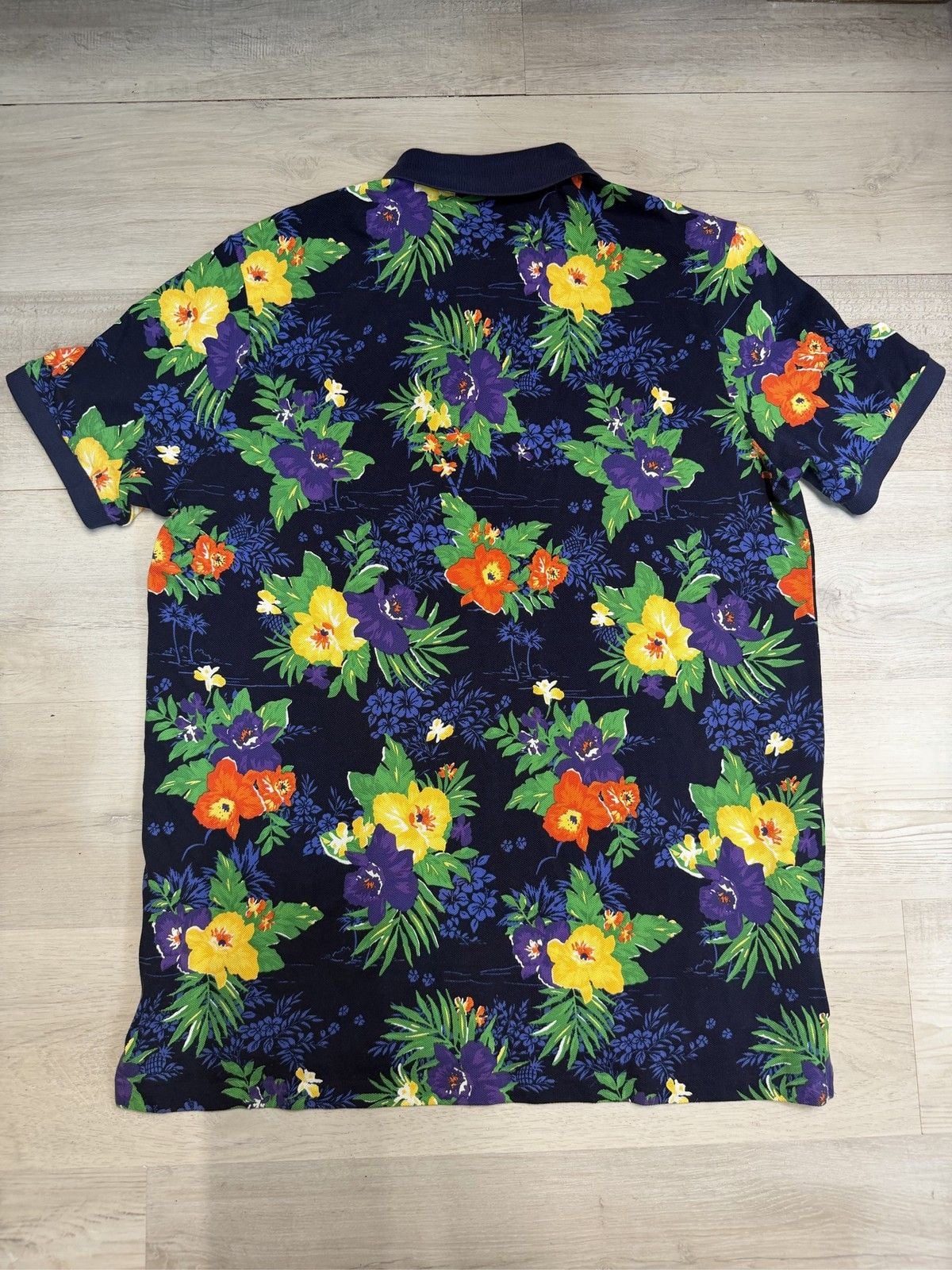 Polo Ralph Lauren RLX Men's Floral Polo Shirt Size L Short Sleeve Golf Cotton 3