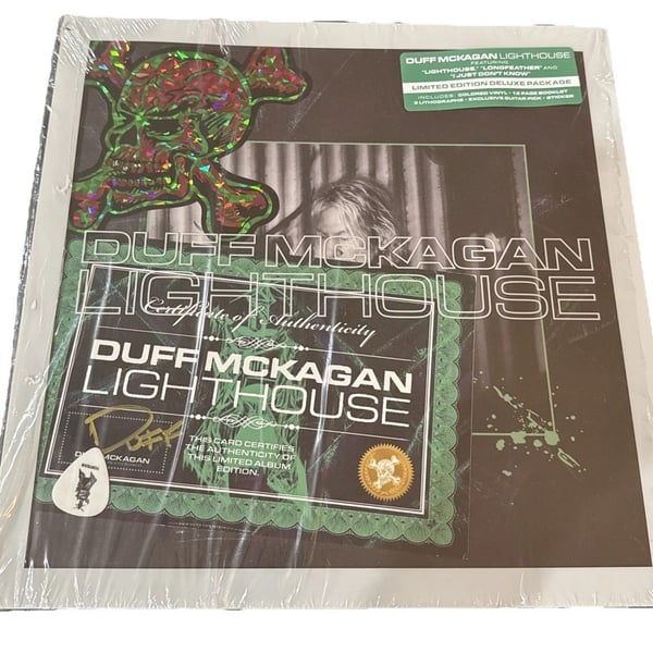 Duff McKagan Lighthouse GREEN VINYL LP /300 SIGNED COA Limited Guns N Roses