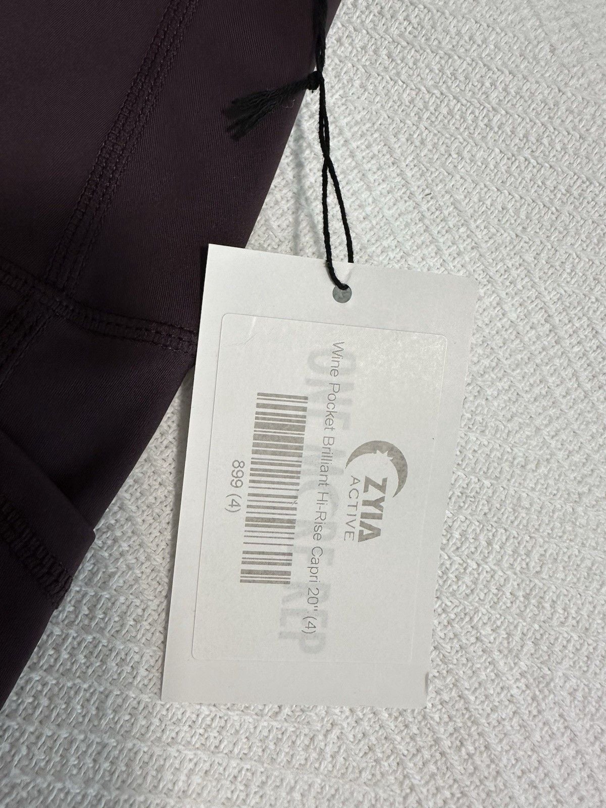 ZYIA active Purple Pocket Light n Tight Hi-rise Size 4 New! 7