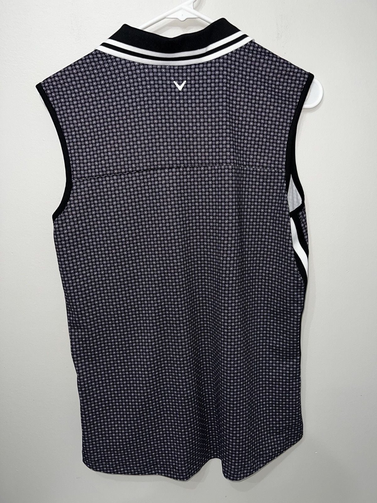 Callaway Polo Shirt Womens Large Sleeveless Golf Patterned Active 7