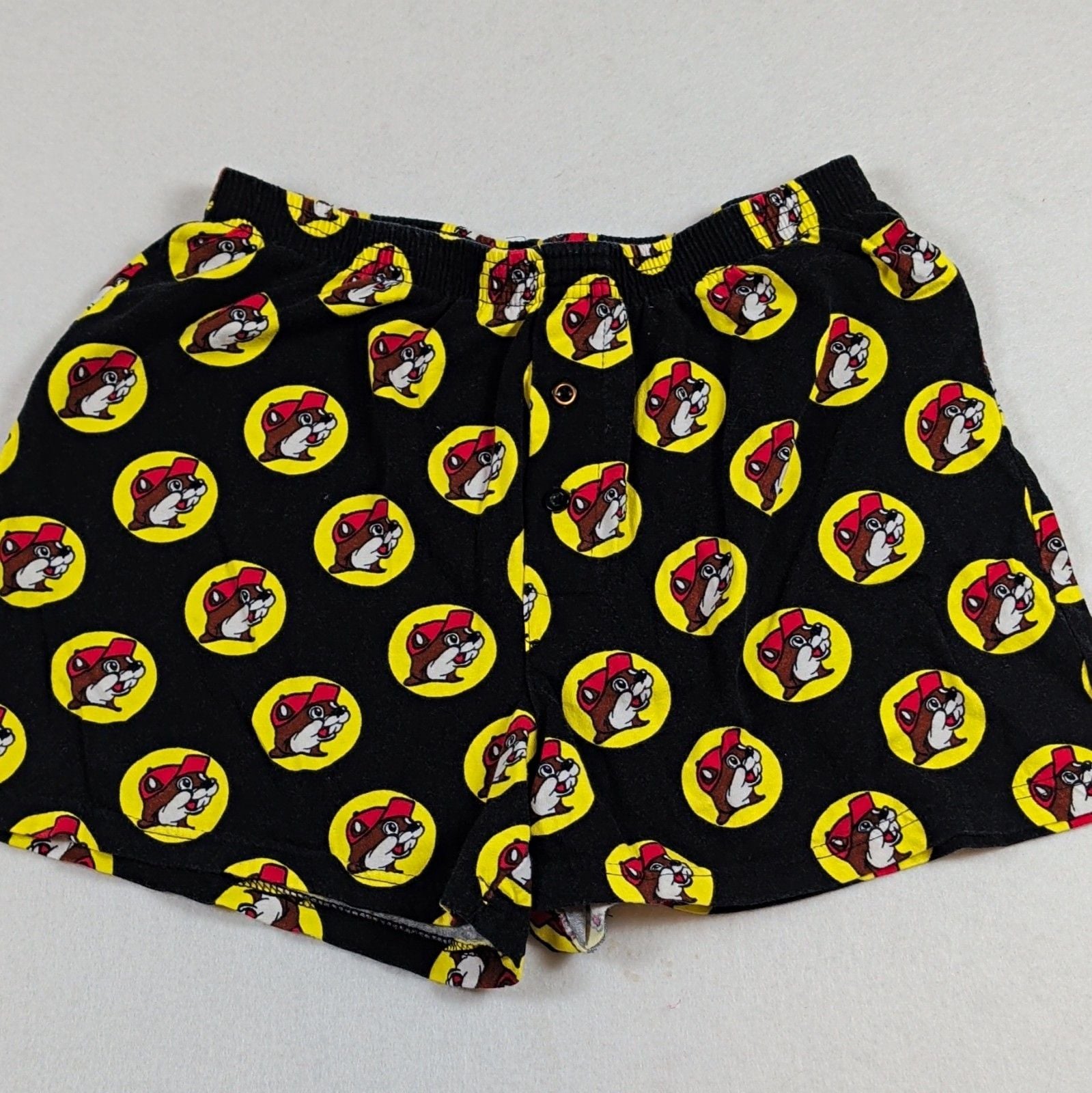 Buc-EE's Boxer Shorts Underwear Size M Black Logo Print Multicolor (Yellow/Red) 2