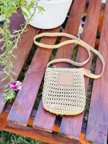 NWOT Sonoma Goods For Life Rectangular Straw Crossbody Boho Minimalist Resort 2