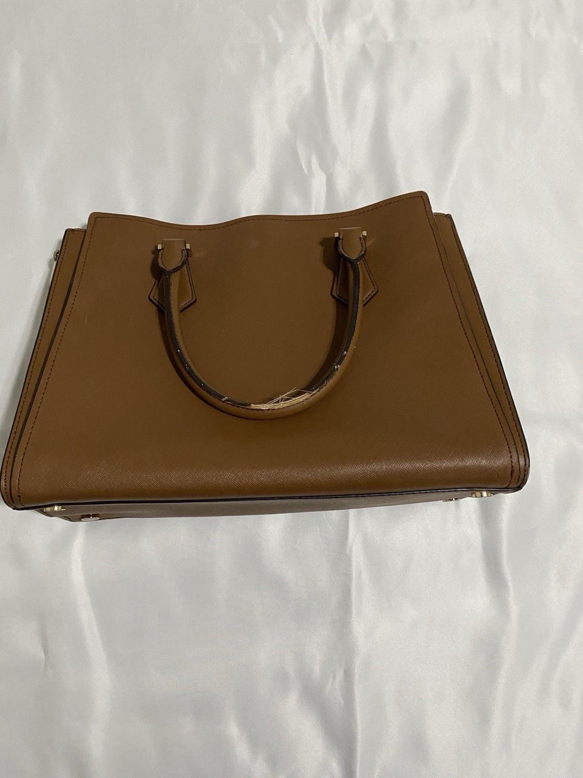 Michael Kors Authentic Brown Satchel with MK Logo Used 3