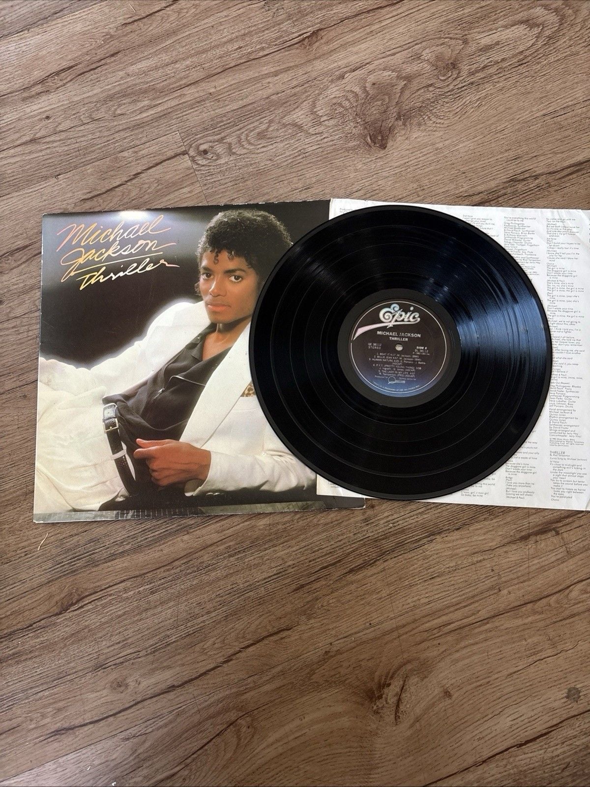 1st Press Misprint Error 1982 Michael Jackson Thriller QE38112 LP RARE Vinyl 6