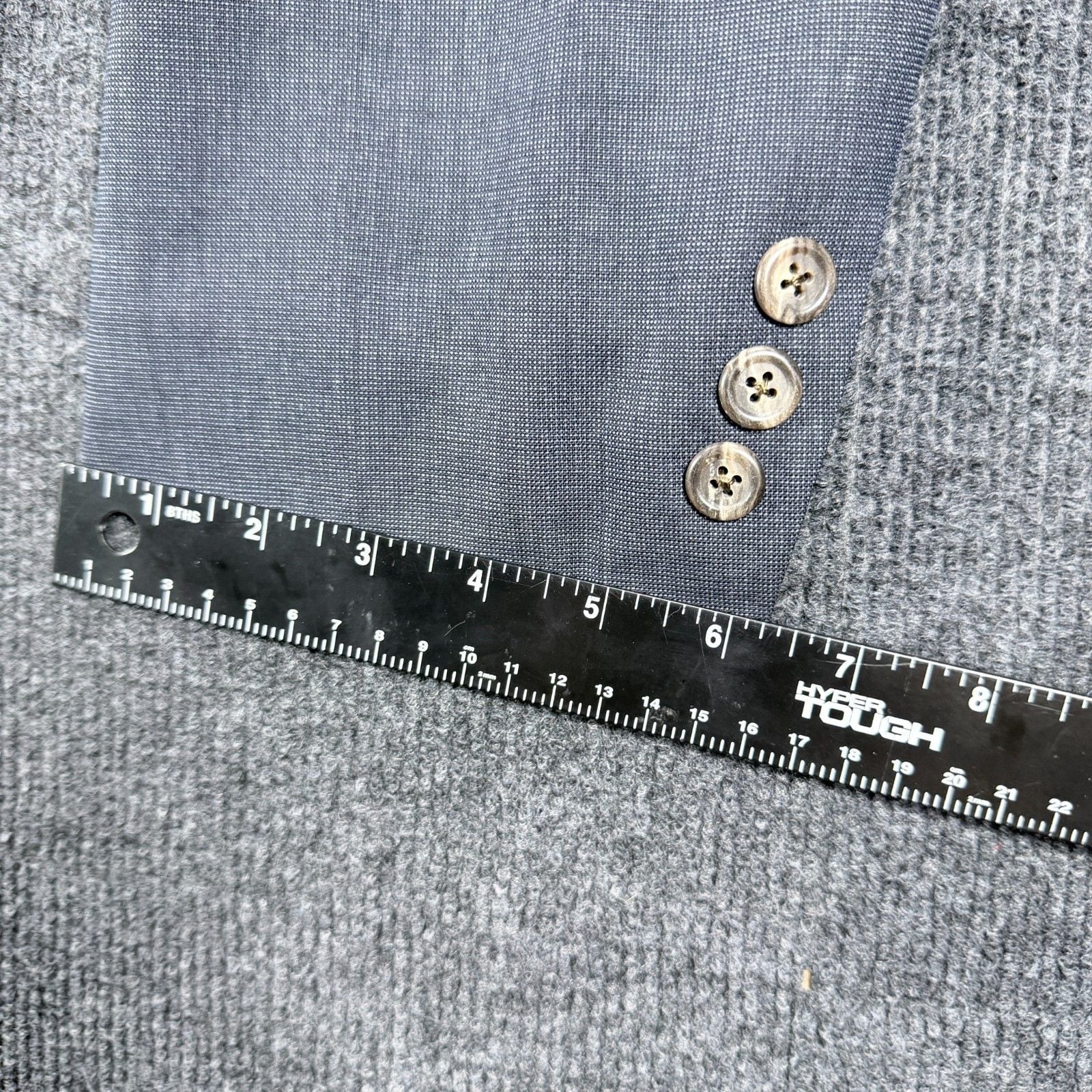 Vintage Brooks Brothers Pure Wool Suit 2 Pc Gray Blue Check Plaid 43R W38 L29.5 7