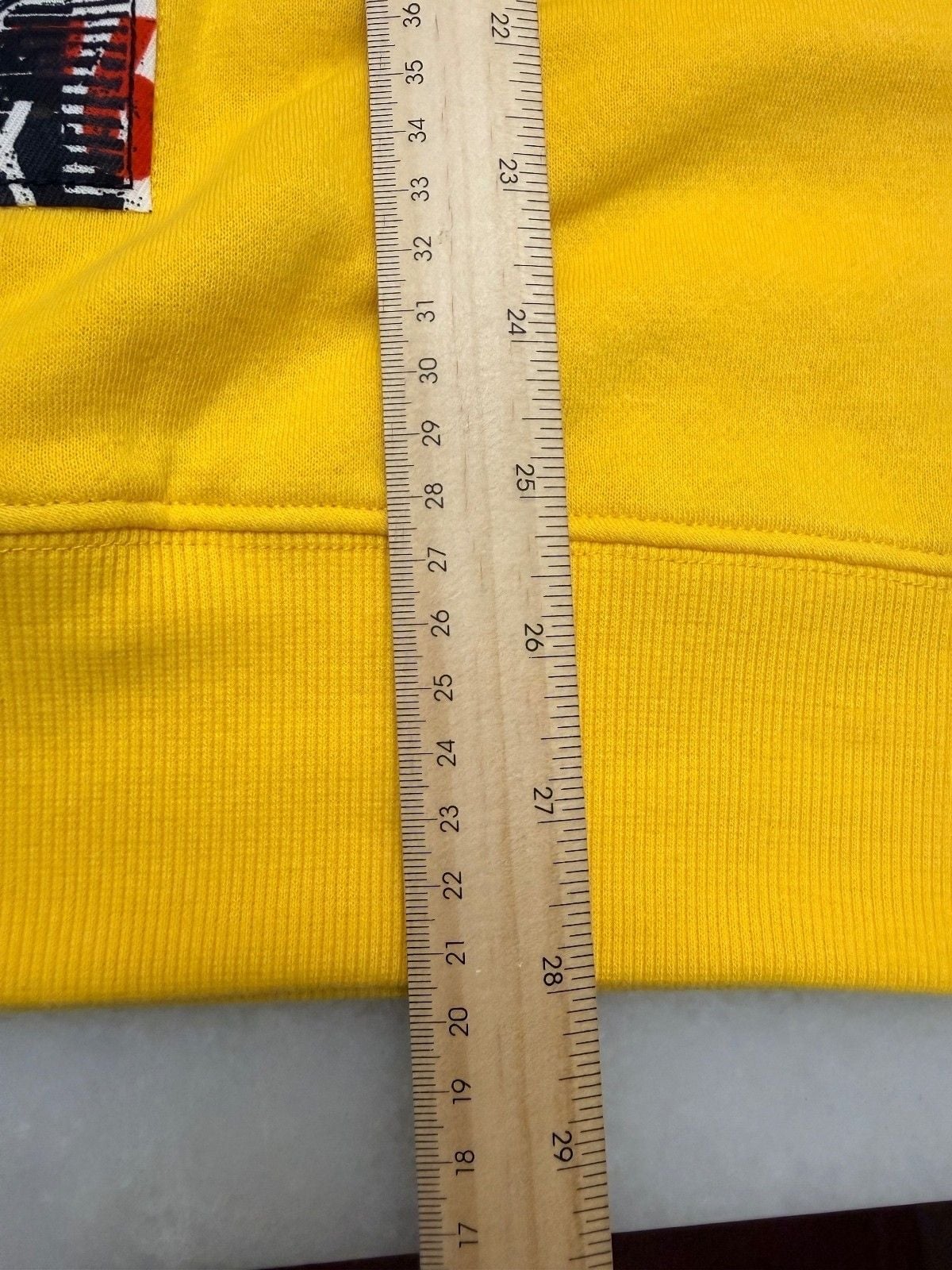 Rutherford Yellow Graphic Sweatshirt with Pop Art Print, Size L 8