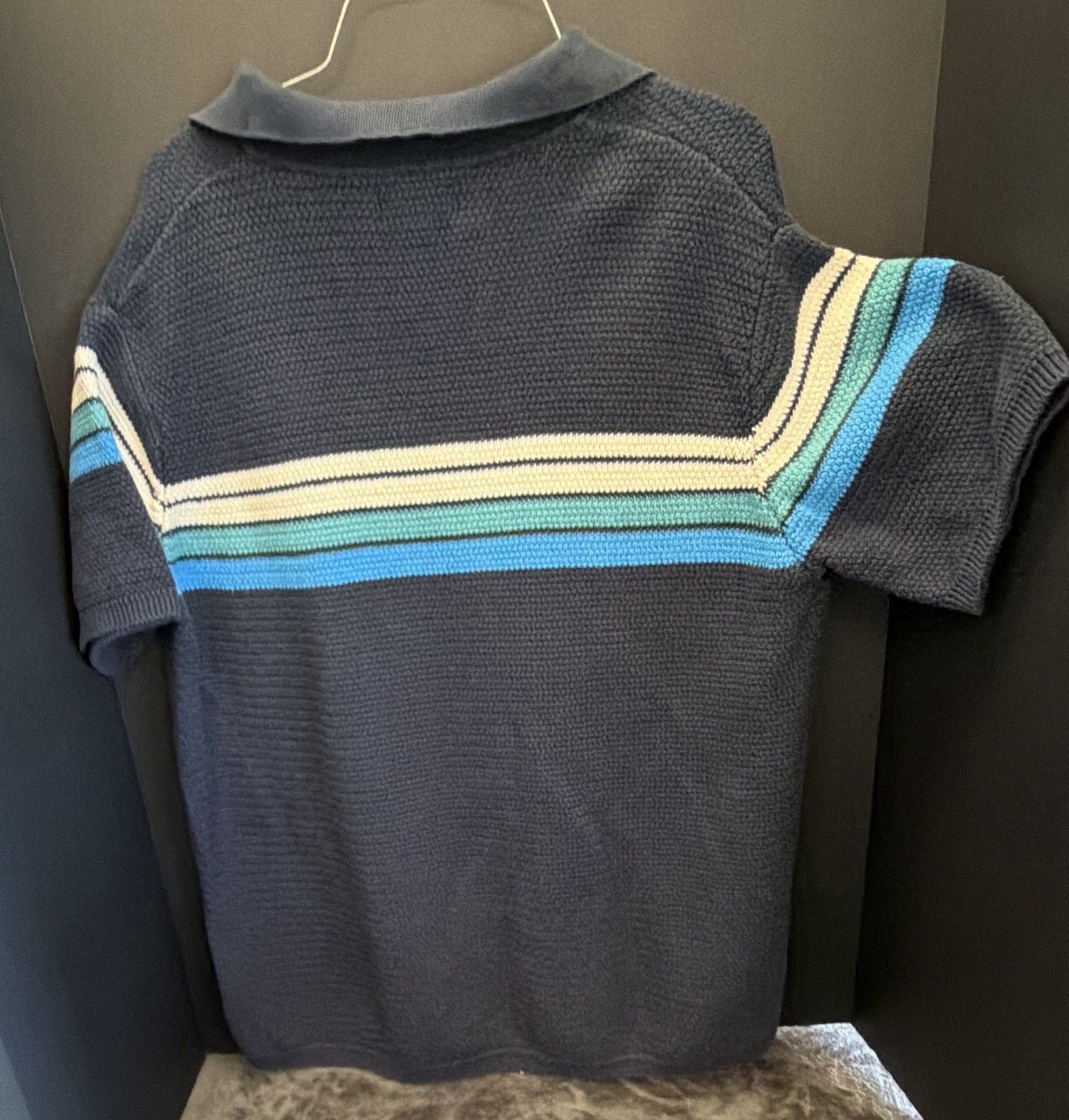 Simply Southern Outfitters Men's Collared Knit Pullover Sweater Short Sleeve L 4