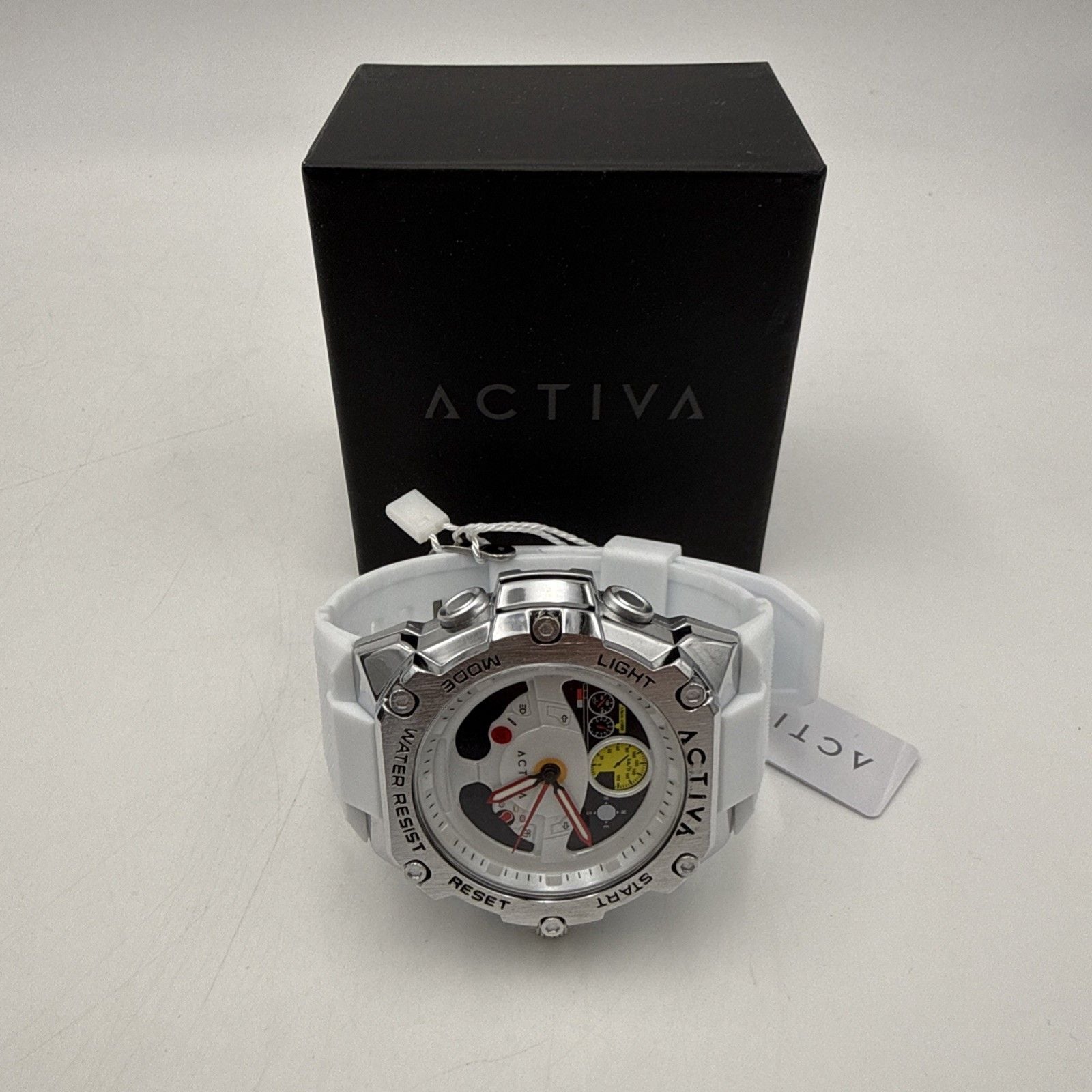 Activa X Invicta Men’s 55mm Analog Digital White Strap Watch ACW8092-004 NIB 7