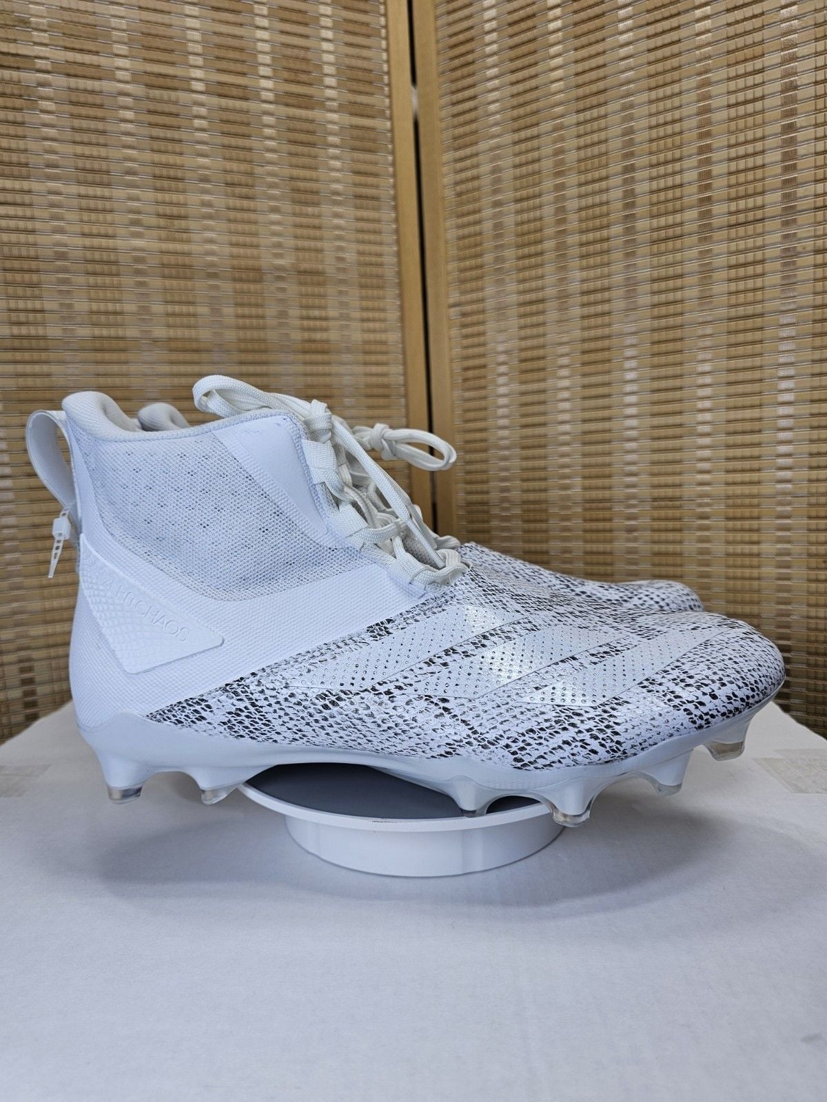 adidas Adizero Chaos Football Cleats White Snakeskin Men's Size 12 IE4005 2