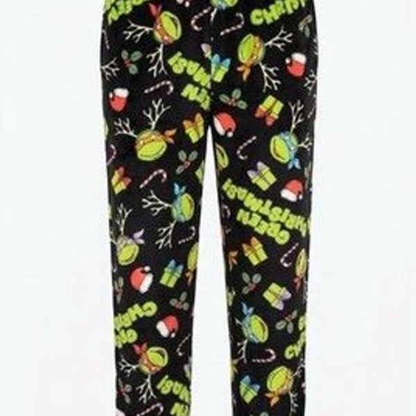 TMNT Teenage Mutant Ninja Turtles Christmas Fleece Pajama Lounge Pants