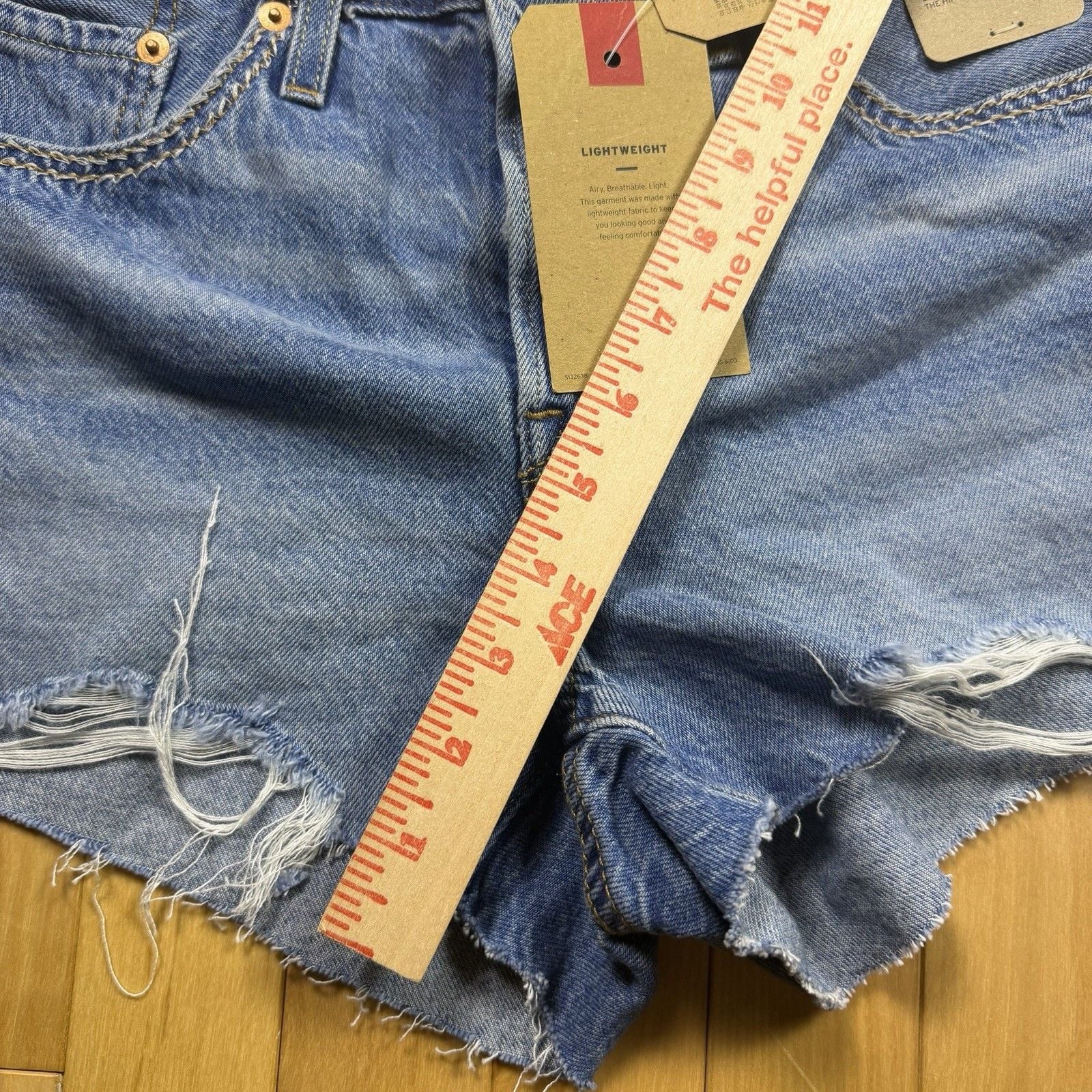 Levi's 501 High Rise Cutoff Denim Shorts W27 Distressed Raw Hem NWT Y2K 9