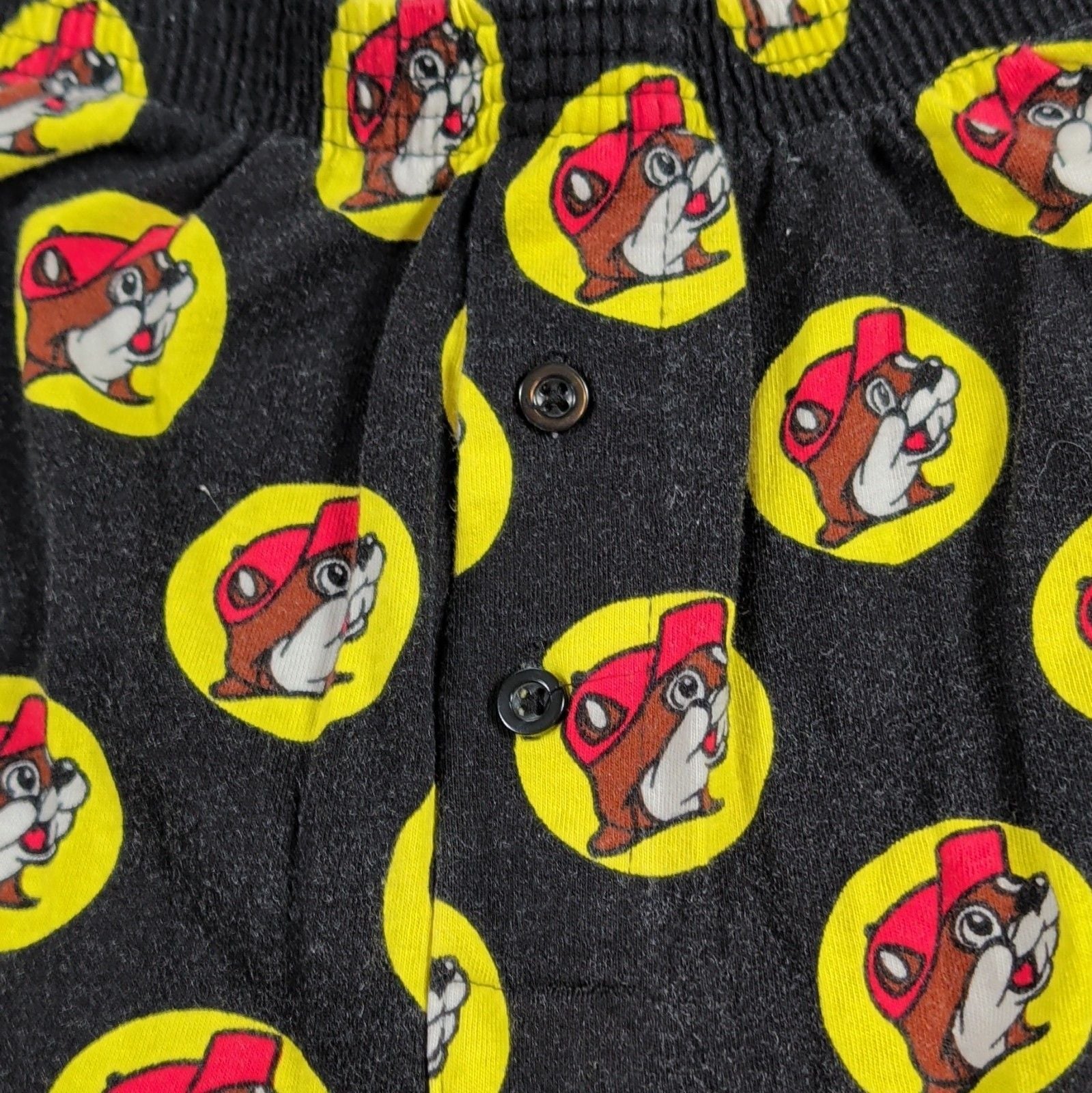 Buc-EE's Boxer Shorts Underwear Size M Black Logo Print Multicolor (Yellow/Red) 3