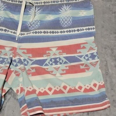 VTG Chubbies Pineapple Multicolored Rad Dad Retro-style Swimwear Trunks Sz M 3