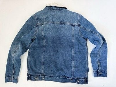 Hot Topic Denim Jacket Men's Small Sherpa Lined Collar Jean Trucker 7