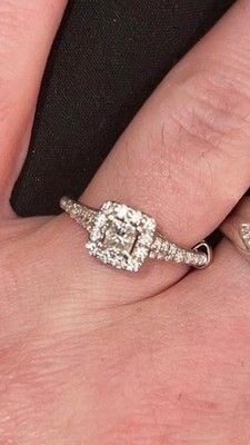 Enchanted Disney Tinker Bell 3/4 CT. PrincessCut Diamond Ring 14K 1
