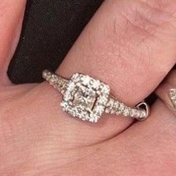 Enchanted Disney Tinker Bell 3/4 CT. PrincessCut Diamond Ring 14K