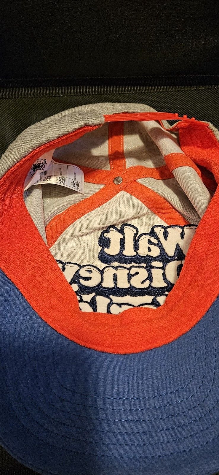 Walt Disney World Snapback Hat Gray Blue Embroidered Logo Baseball Cap Disney Parks 3