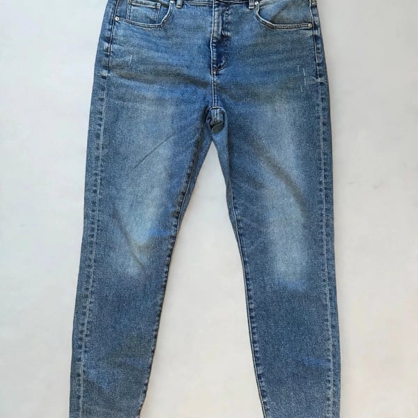 LOFT Women's Skinny Jeans Size 12 31 Medium Blue Wash 27 Inseam