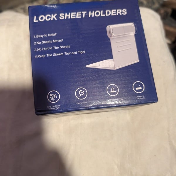 Qoosea Bed Sheet Holders Mattress Fasteners Grippers Straps Size L Blue Box New