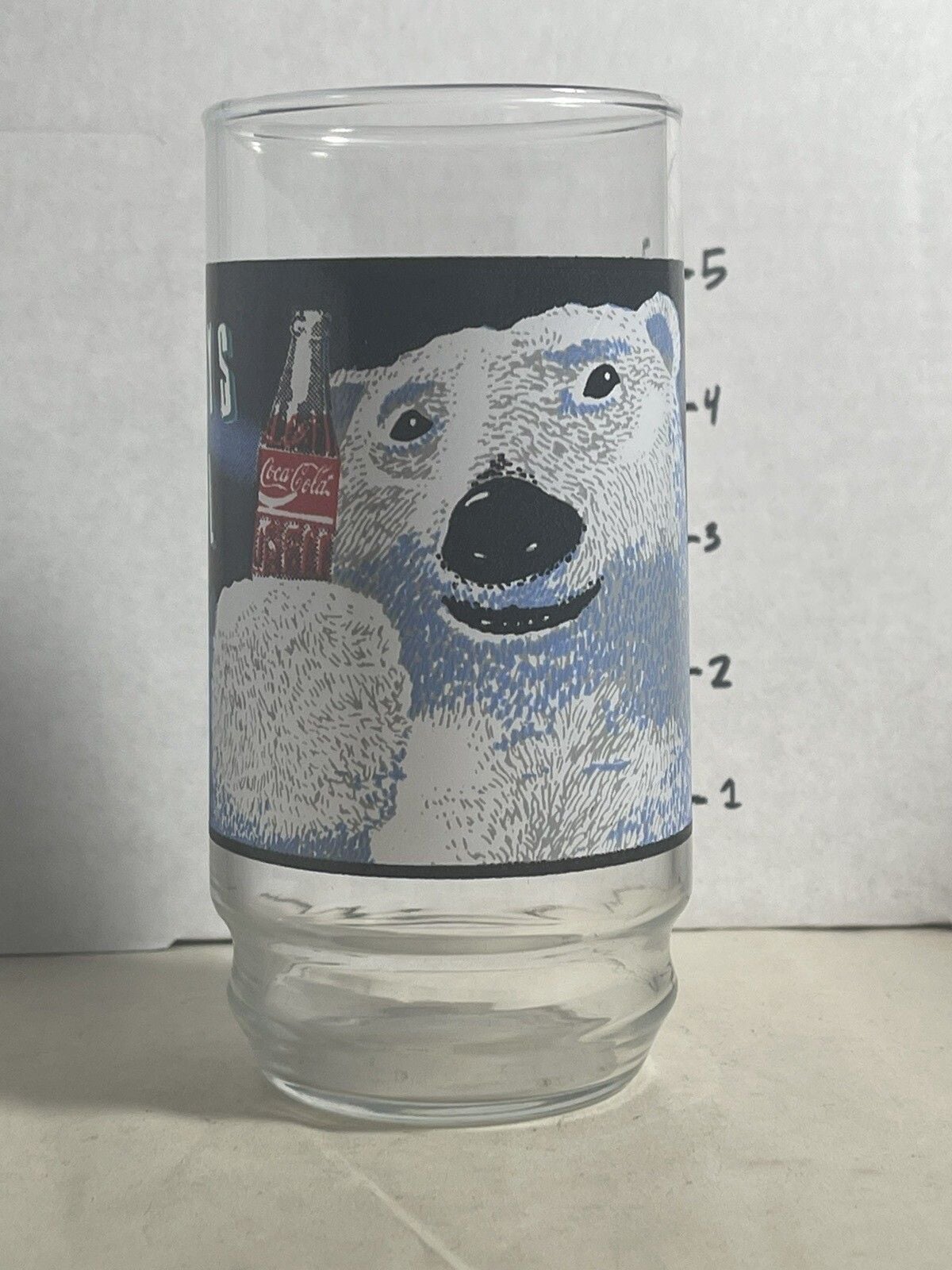 Vintage Coca Cola Polar Bear "Always Cool" 16 oz. Glass Tumbler Cup 1