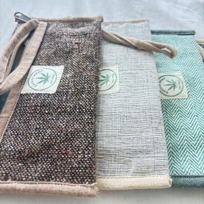 Nepal Hemp Pouch | Natural Eco-Friendly Small Storage Bag | Boho Travel Wallet 14