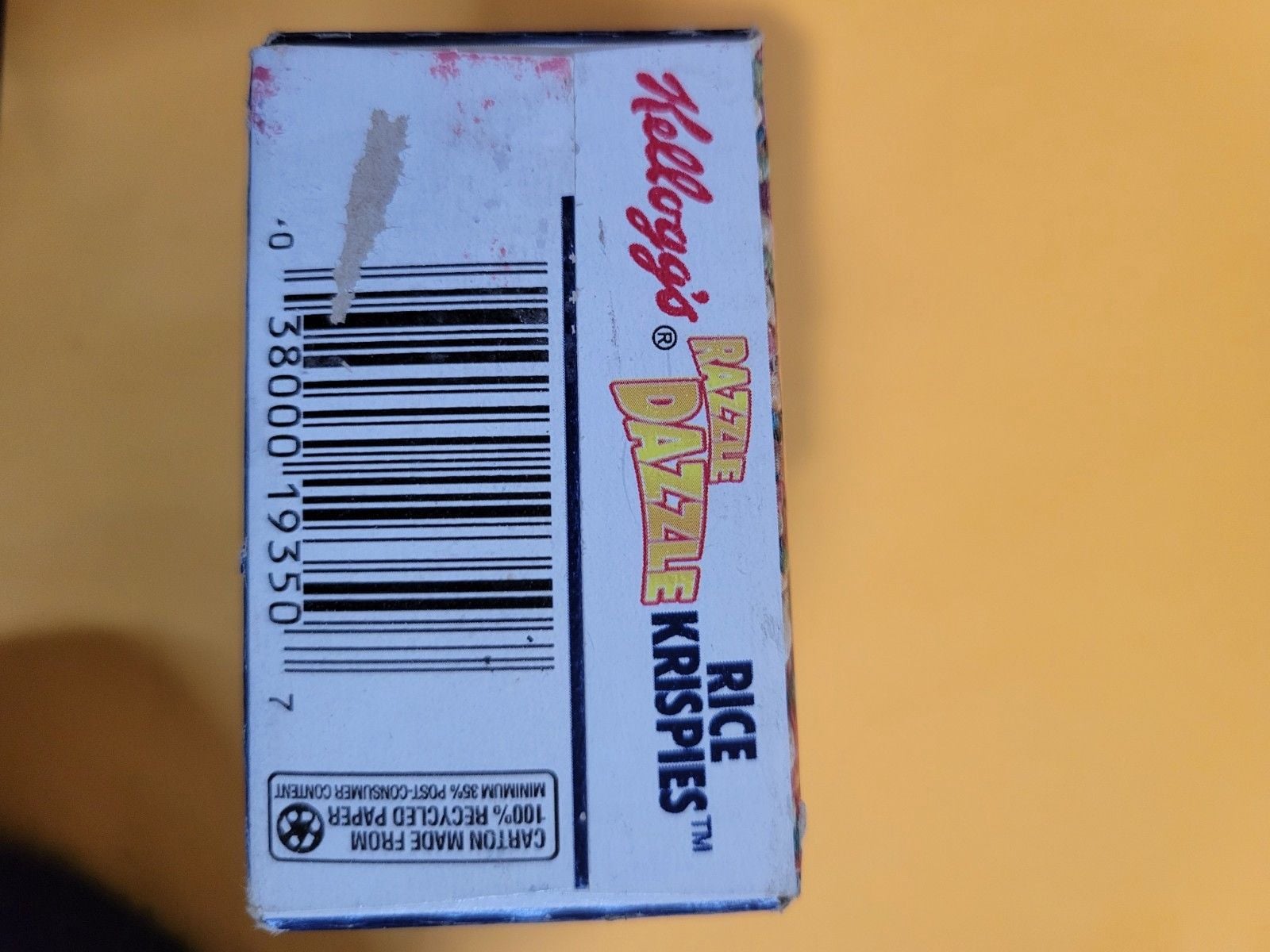 Kellogg's Razzle Dazzle Rice Crispies Cereal Box 1998 Original Seal NOT OPEN! 14