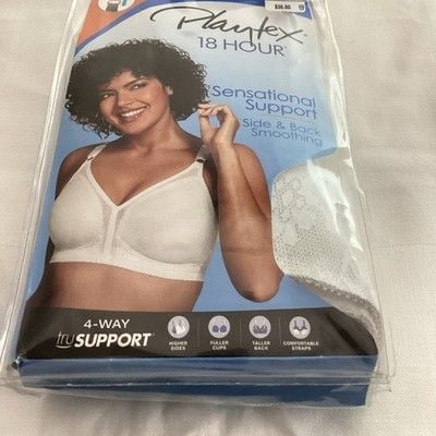 Playtex 18 Hour Sensational Support Wire-Free Bra Women’s 48C White NEW 5